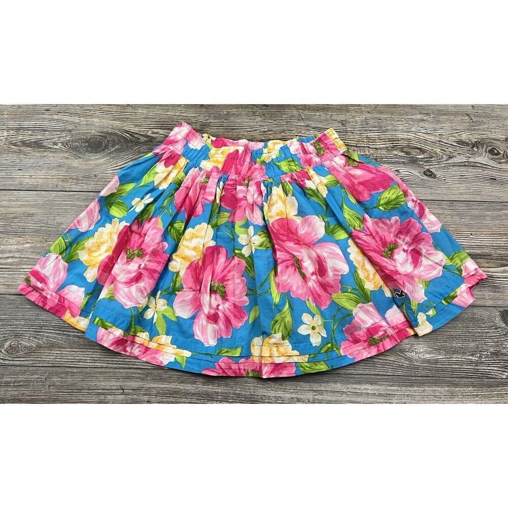 Hollister Floral Mini Skirt Womens MED Tropical‎ Flared Lined Flirty Coquette